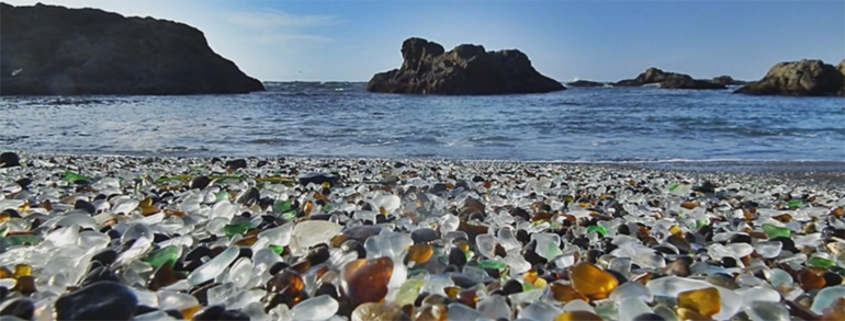 glass beach california coast